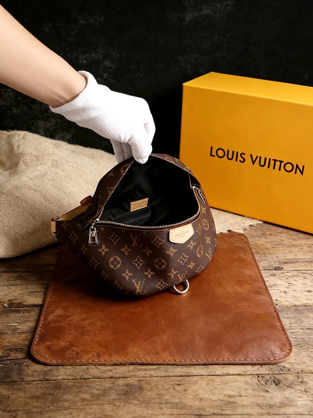 Louis Vuitton Monogram Bumbag with Tan Adjustable Strap - Picture 6 of 8